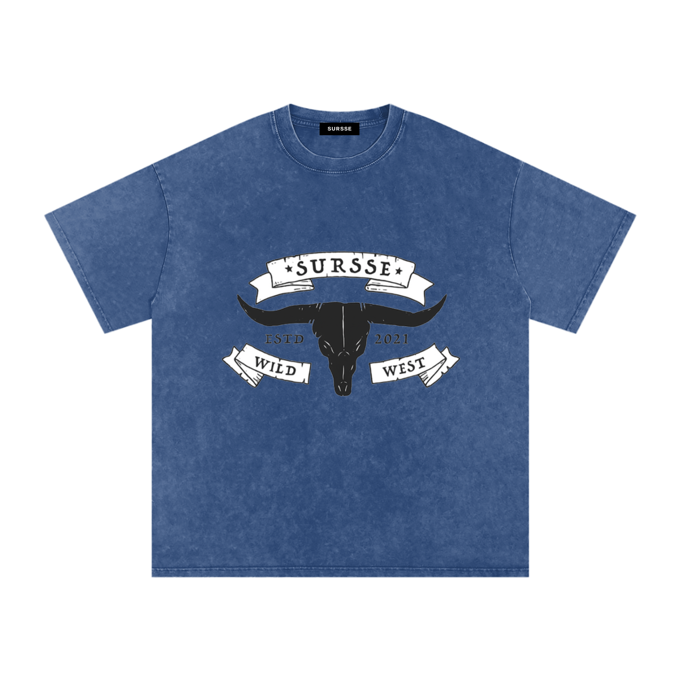 Snow Washed Oversized Cotton T-Shirt