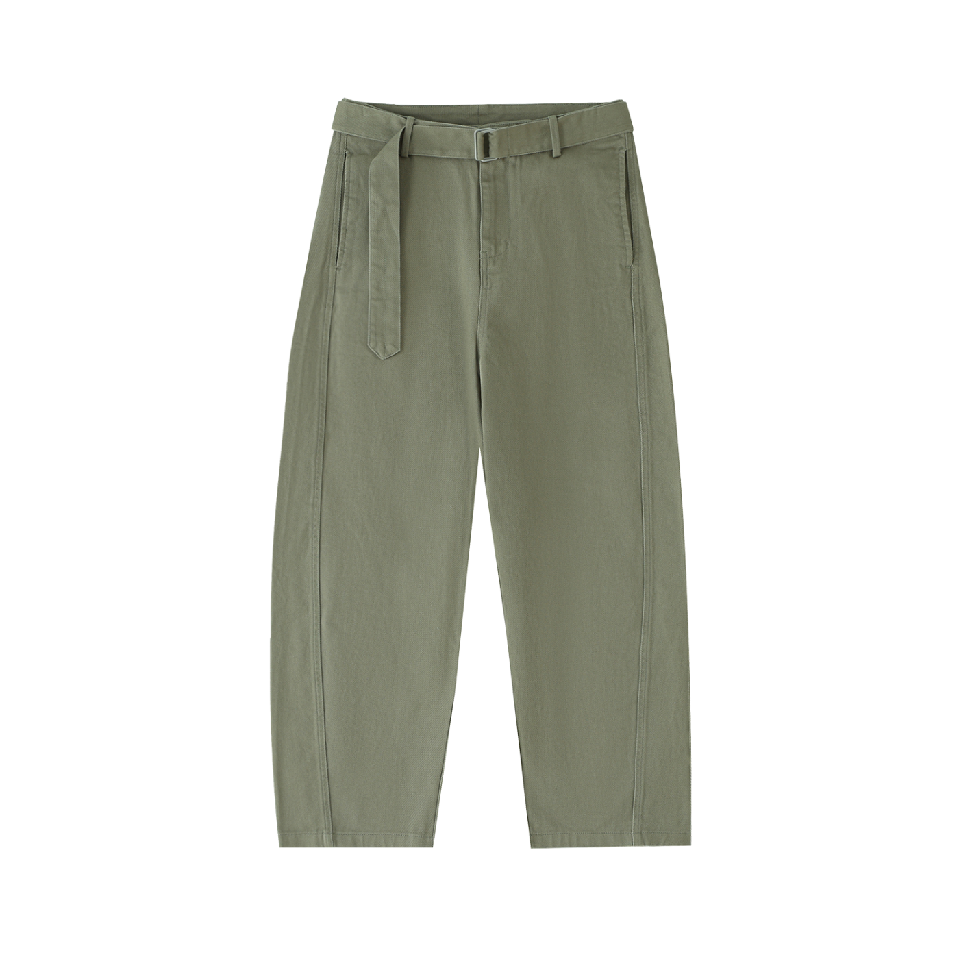 Sursse Belted Barrel-leg Chino Pants