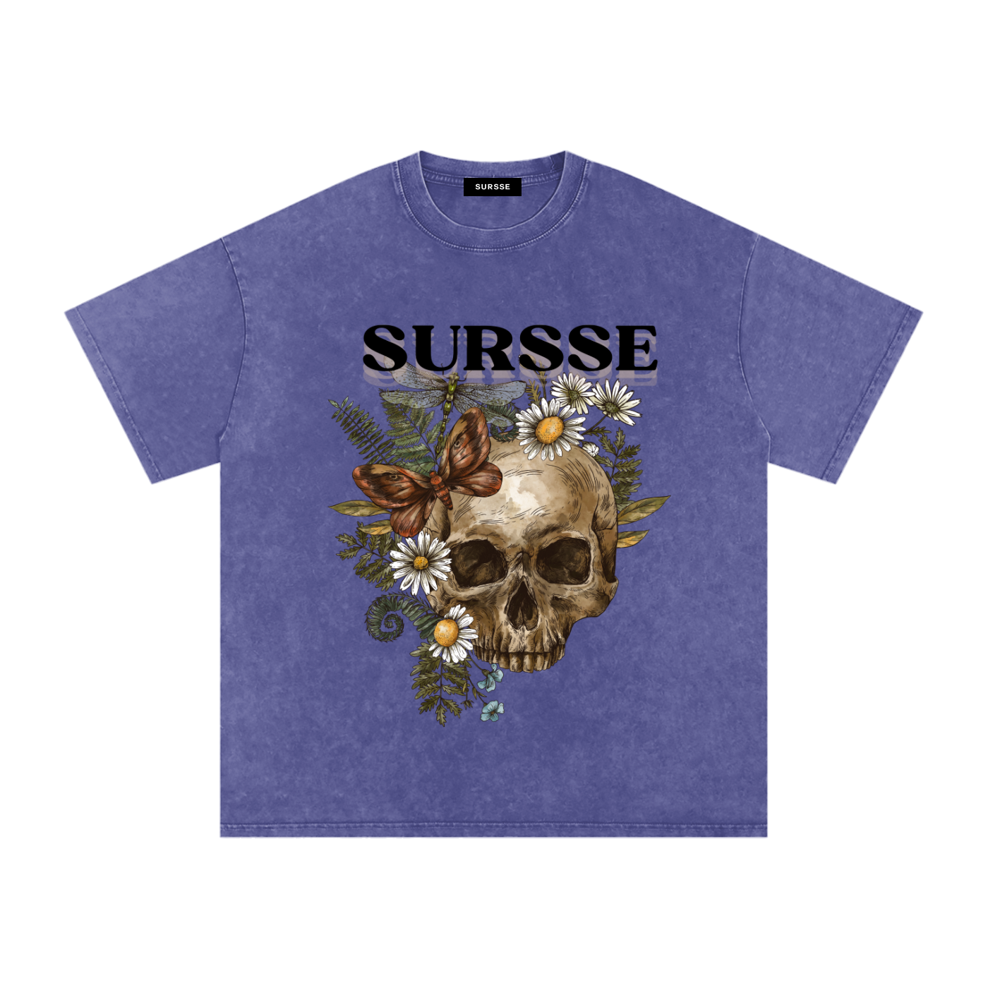 Snow Washed Oversized Cotton T-Shirt