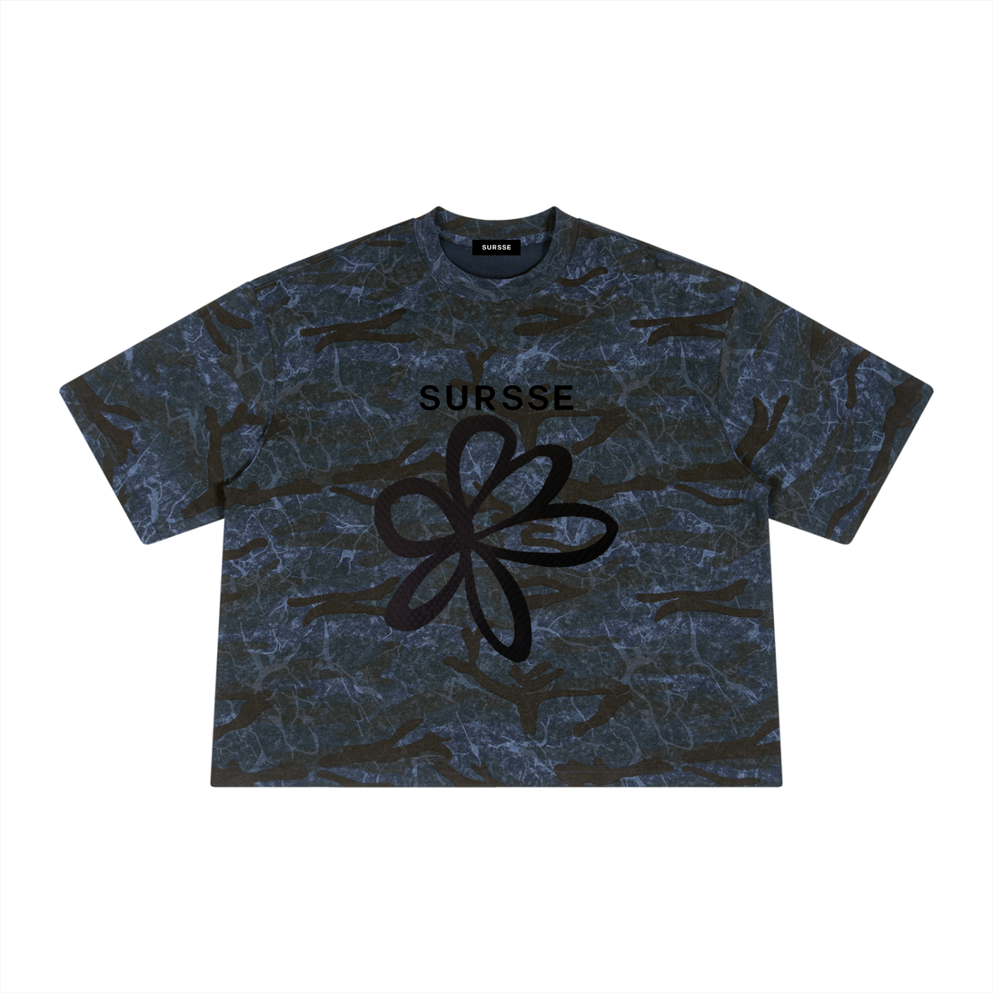 Sursse Bloom Boxy Camo Print T-Shirt