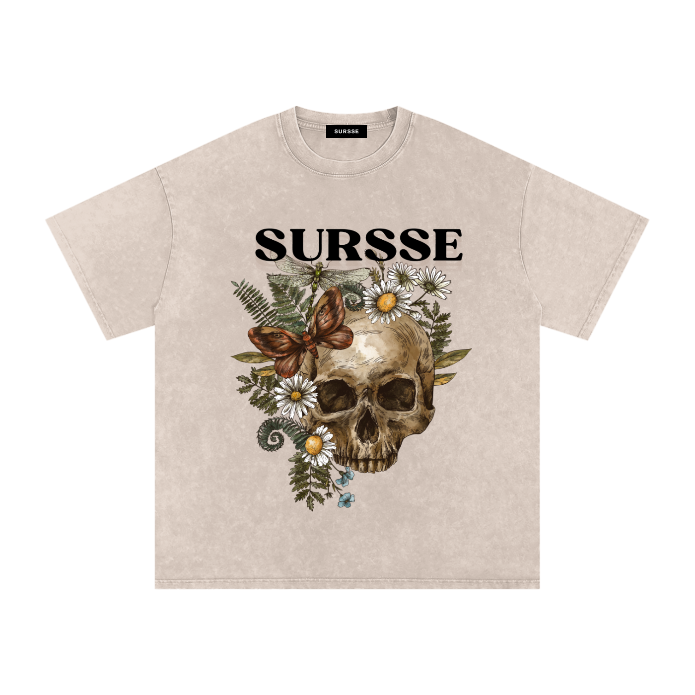 Snow Washed Oversized Cotton T-Shirt