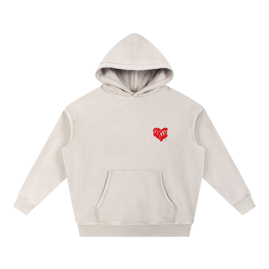 Snow Wash Fleece Oversize Hoodie