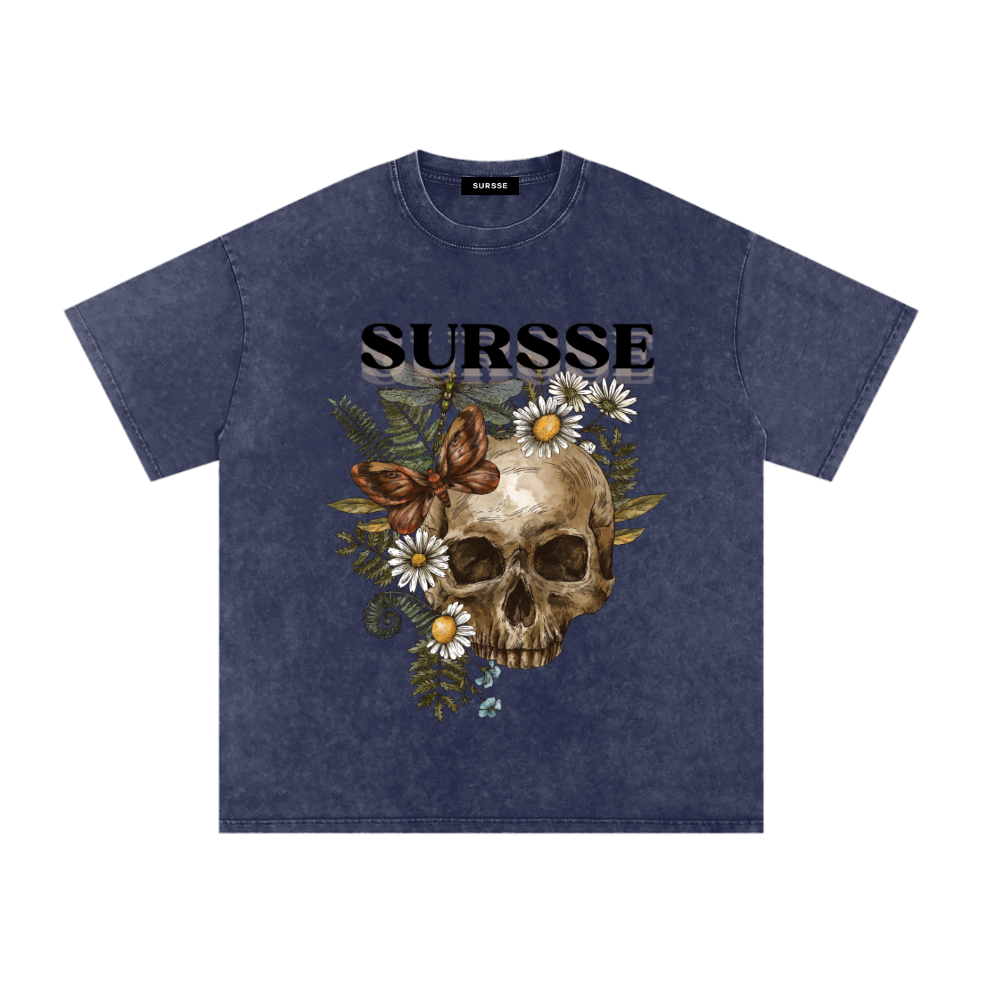Snow Washed Oversized Cotton T-Shirt