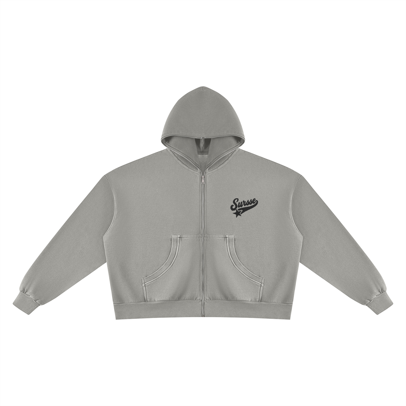 Sursse Raw Wash Fleece Boxy Hoodie