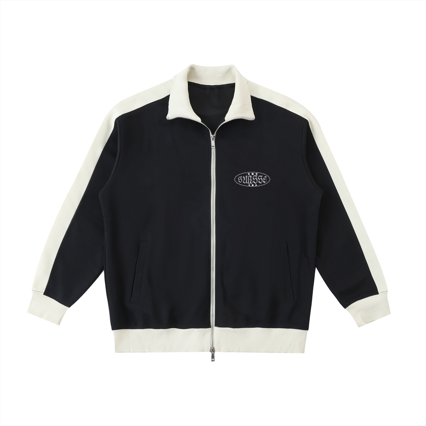 Sursse Contrast Trim Stand Collar Jacket