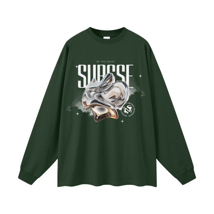 Sursse Green Metalic Sweatshirt
