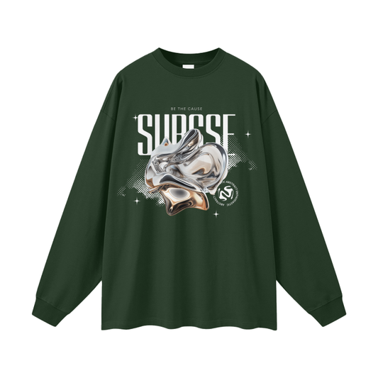 Sursse Green Metalic Sweatshirt