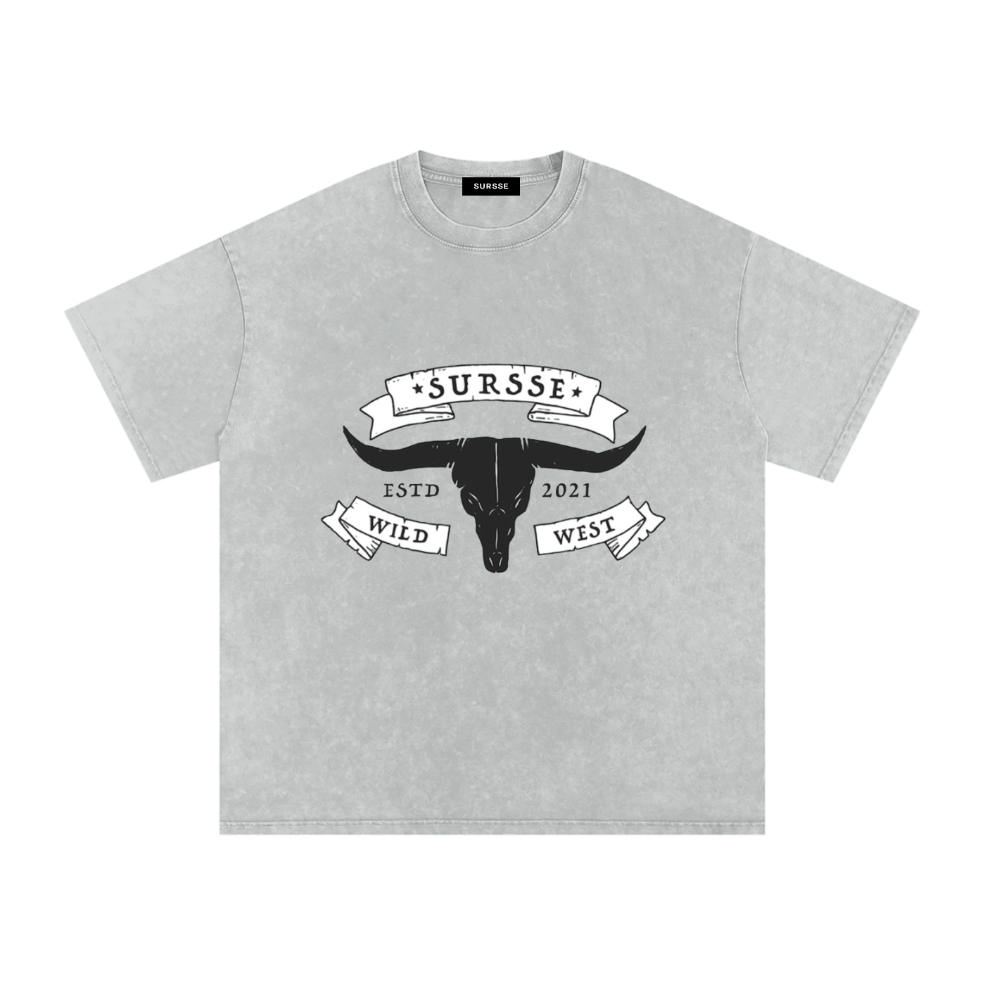 Snow Washed Oversized Cotton T-Shirt