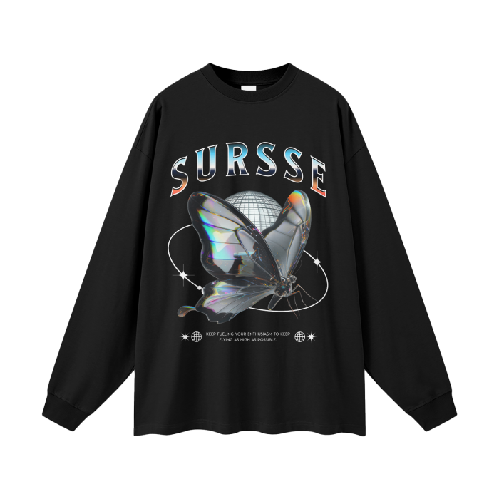 Sursse Black Metalic Sweatshirt