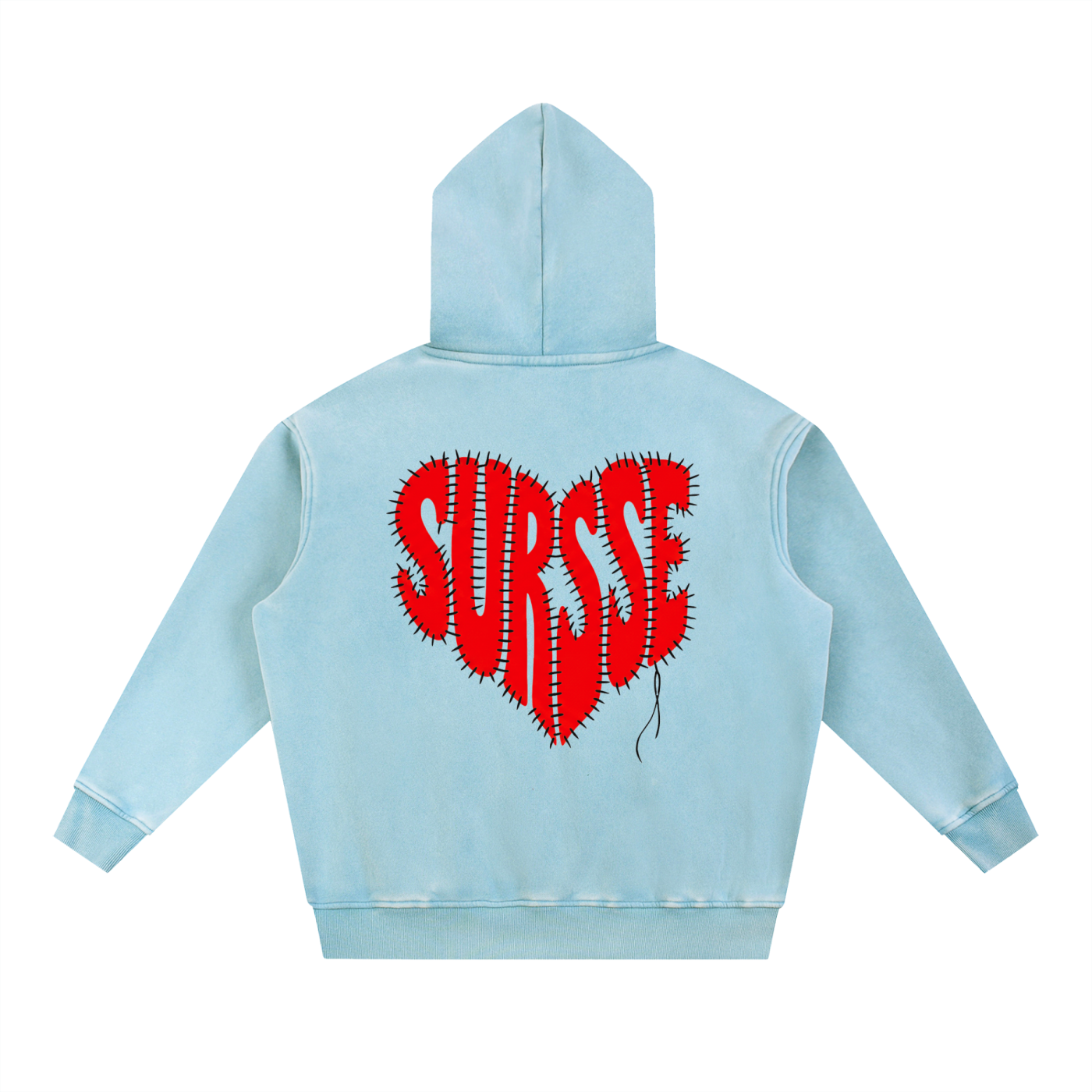 Snow Wash Fleece Oversize Hoodie