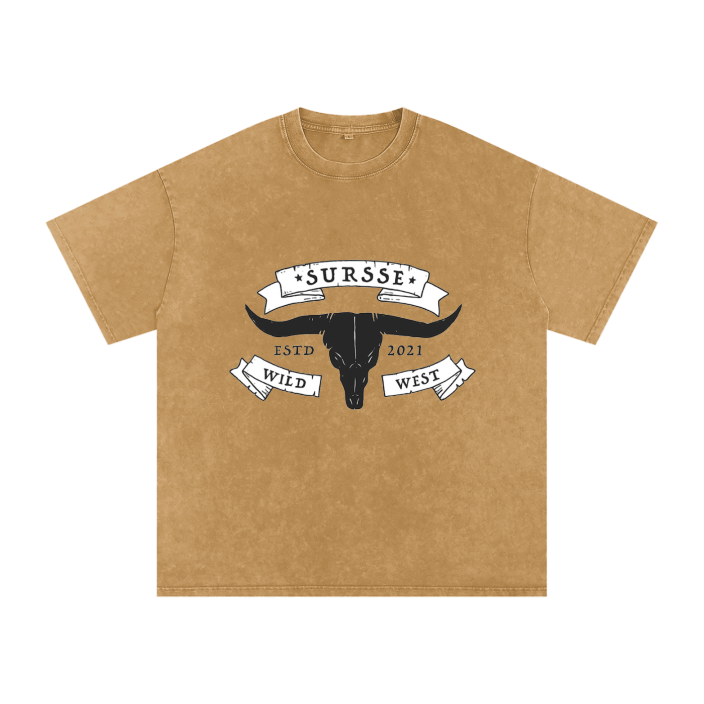 Snow Washed Oversized Cotton T-Shirt