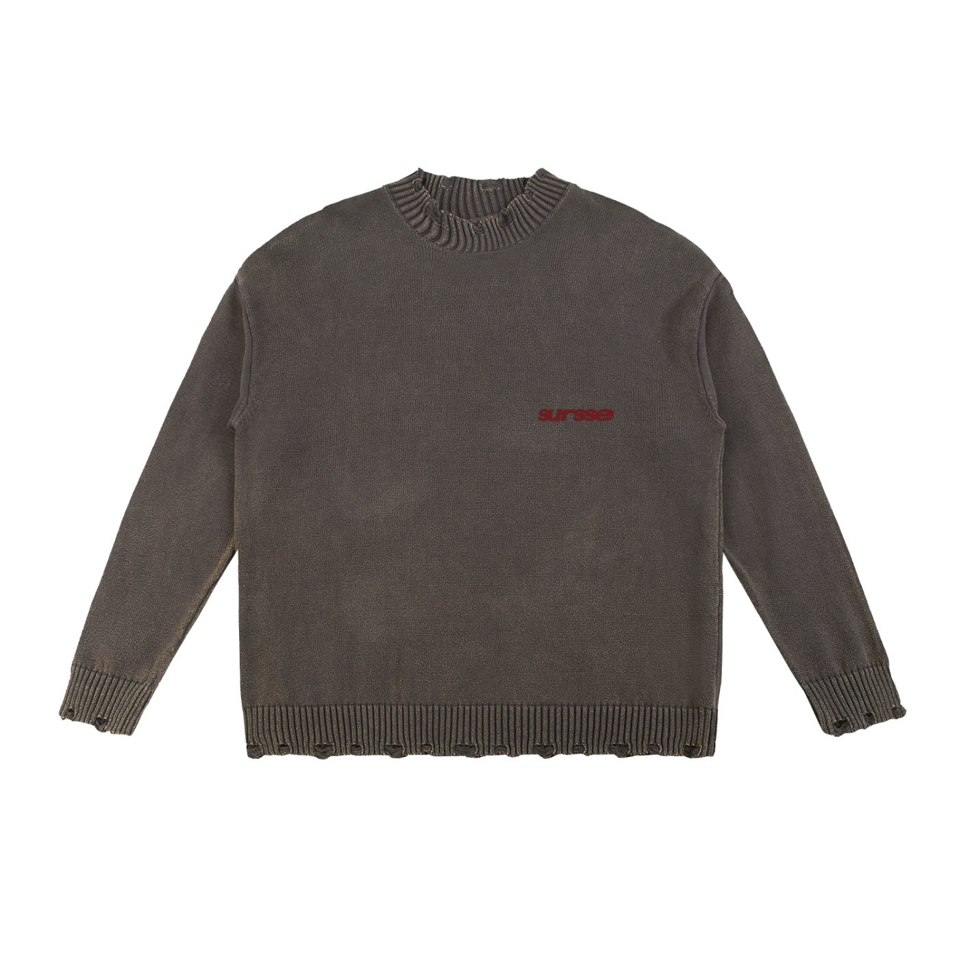 Sursse Vintage Washed Hand-Frayed Sweater