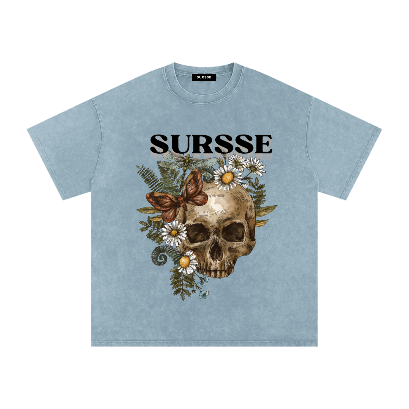 Snow Washed Oversized Cotton T-Shirt
