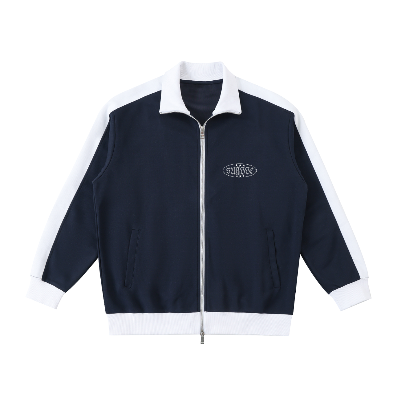 Sursse Contrast Trim Stand Collar Jacket