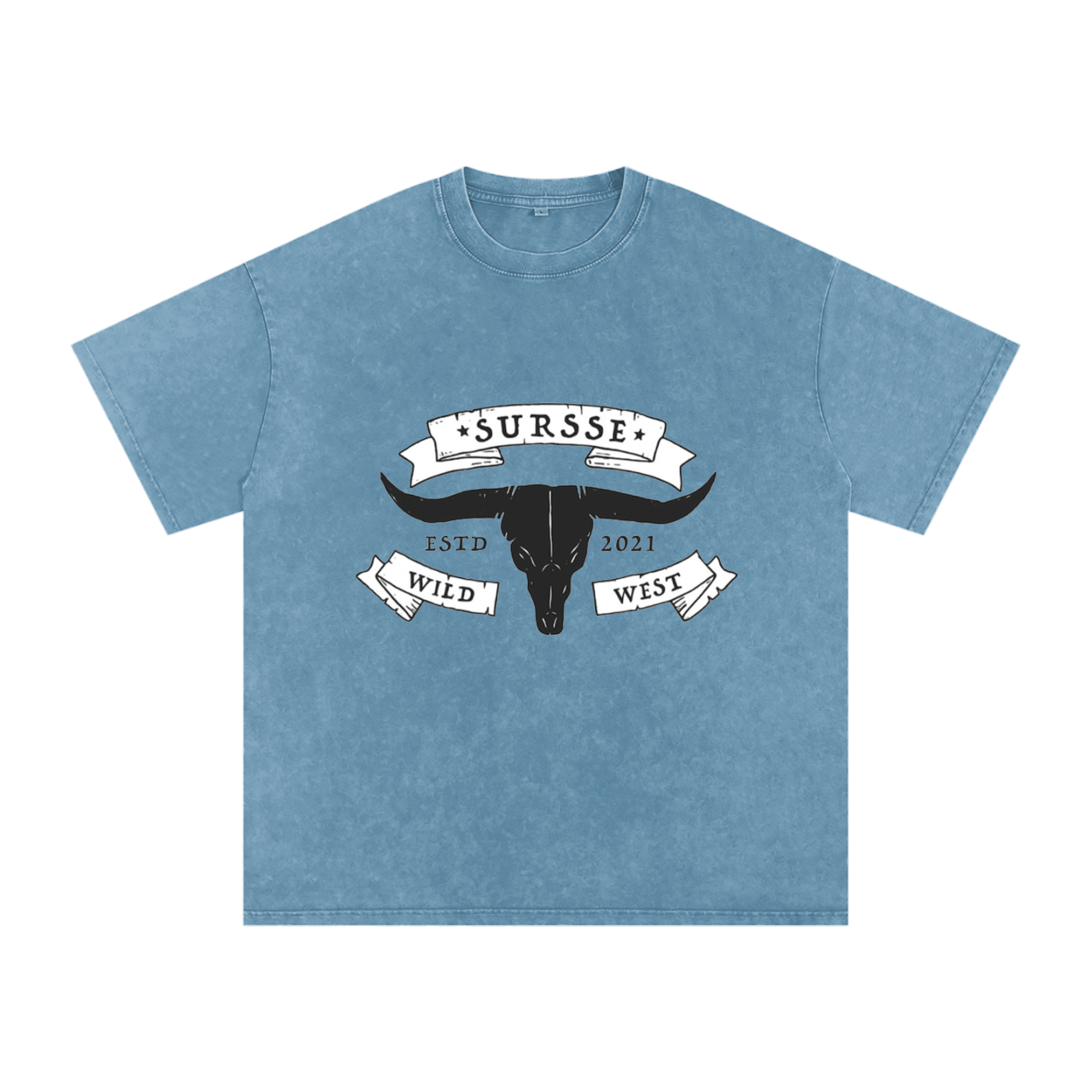 Snow Washed Oversized Cotton T-Shirt