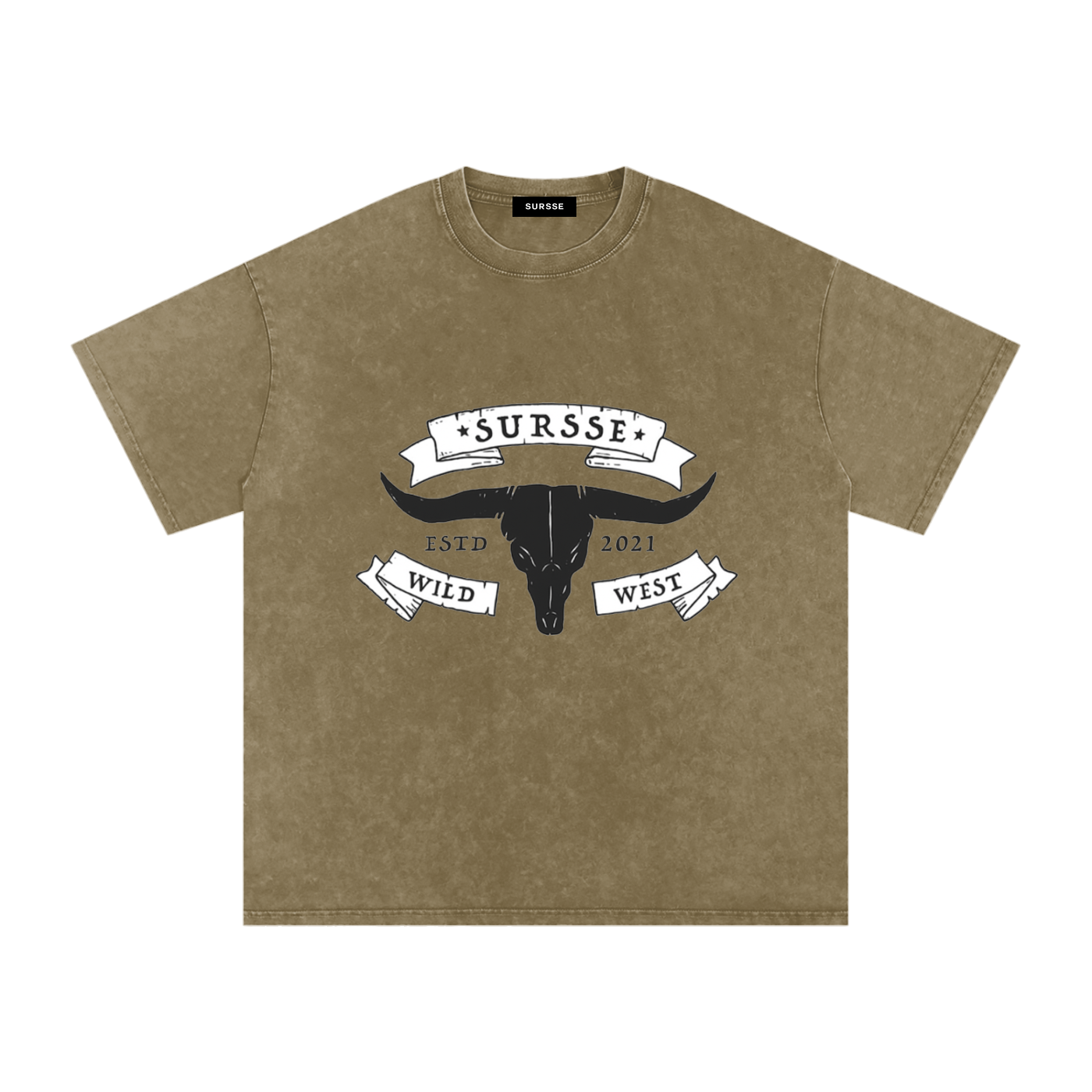 Snow Washed Oversized Cotton T-Shirt