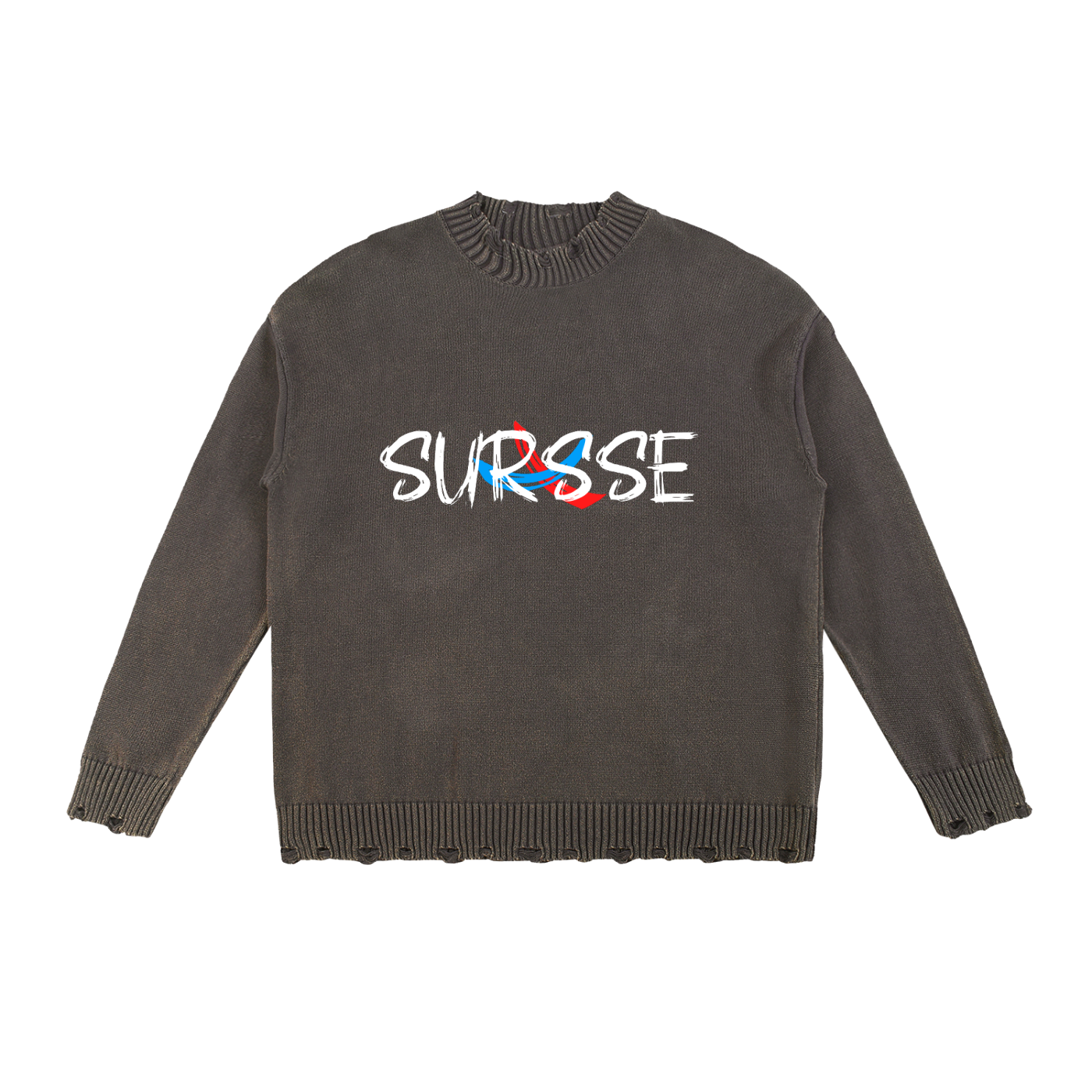 Sursse Vintage Washed Hand-Frayed Sweater
