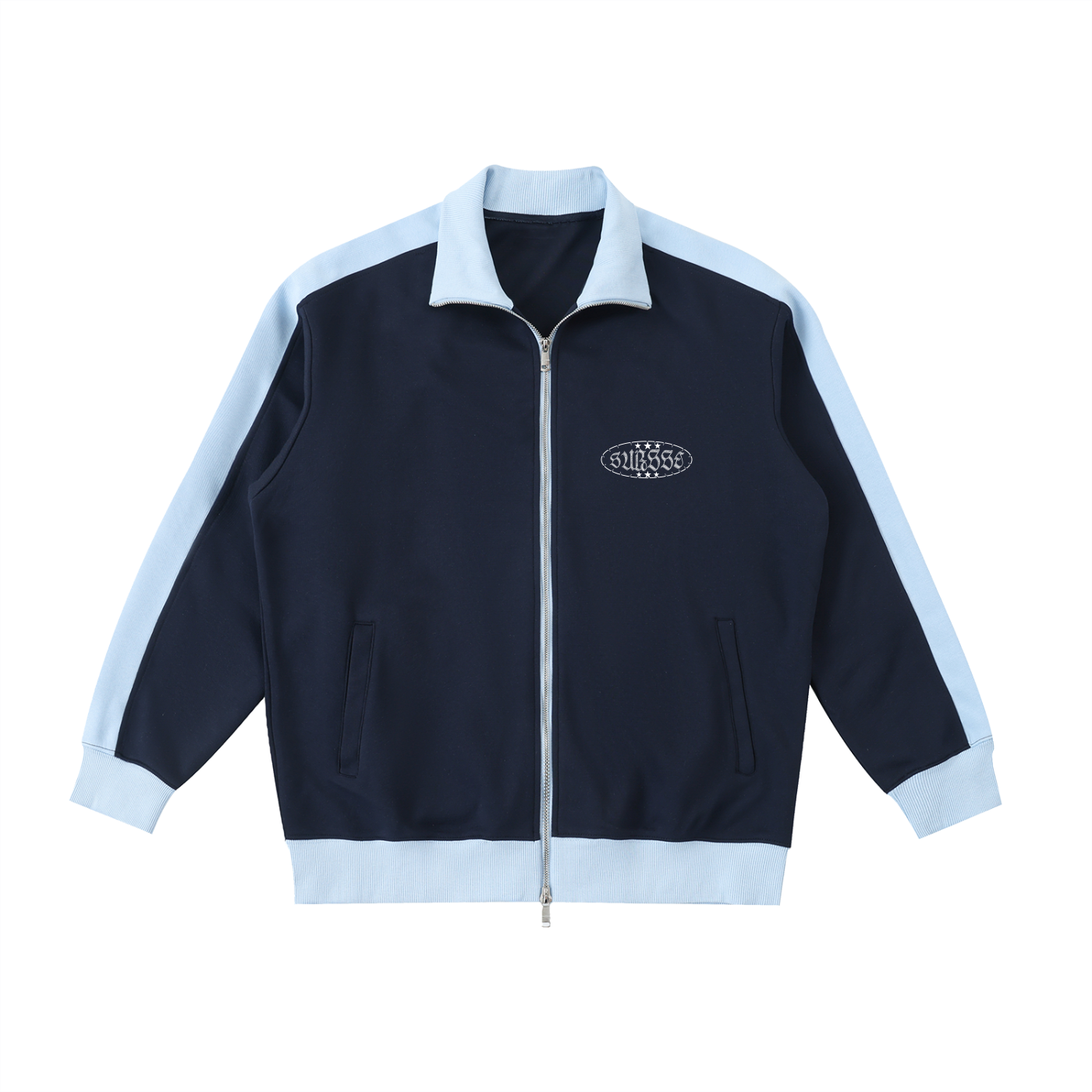 Sursse Contrast Trim Stand Collar Jacket