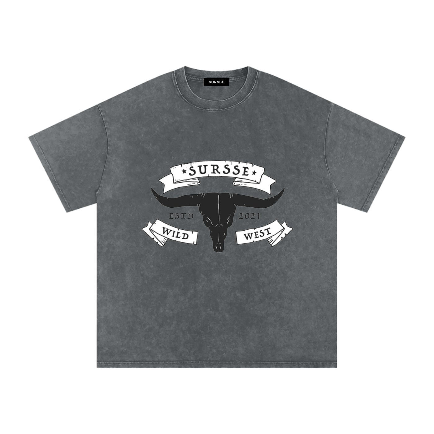 Snow Washed Oversized Cotton T-Shirt