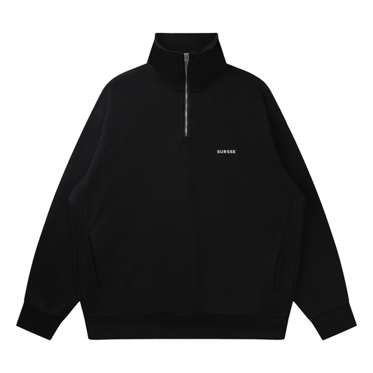 Quarter-Zip Drop Shoulder Sweatshirt