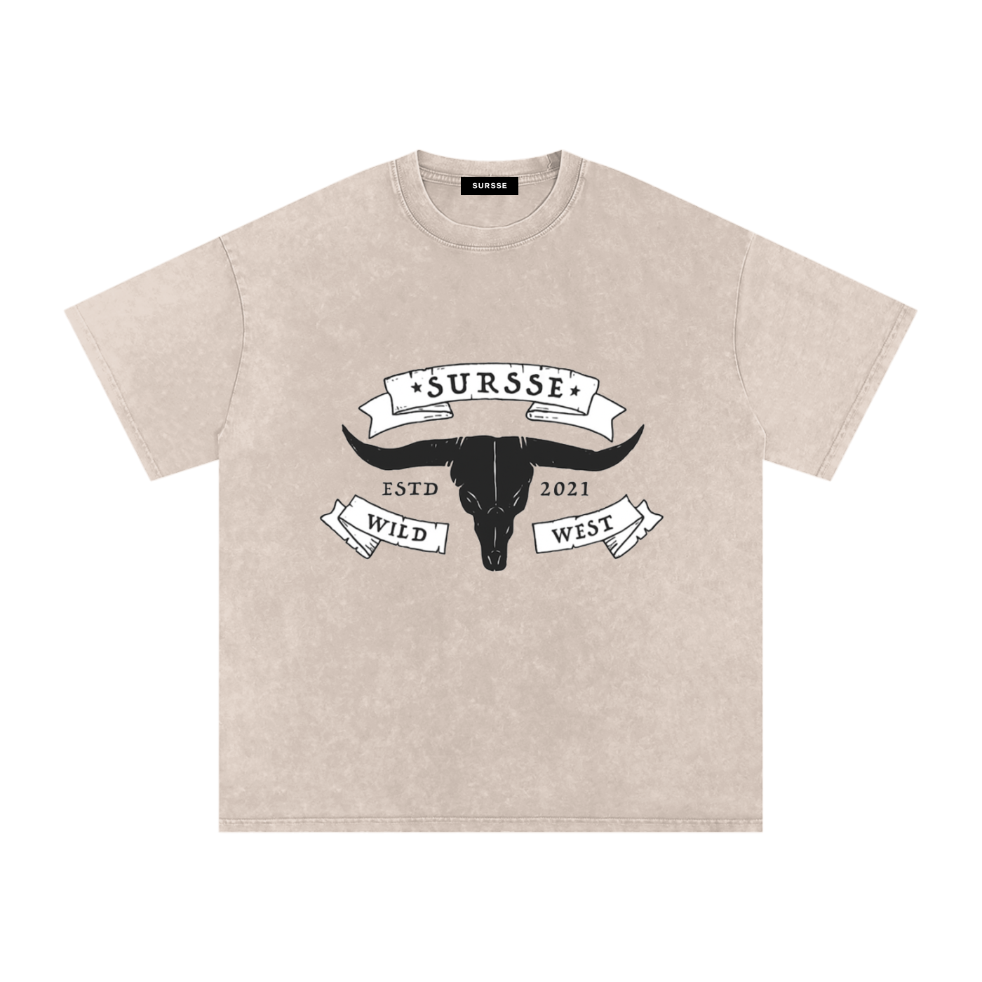 Snow Washed Oversized Cotton T-Shirt