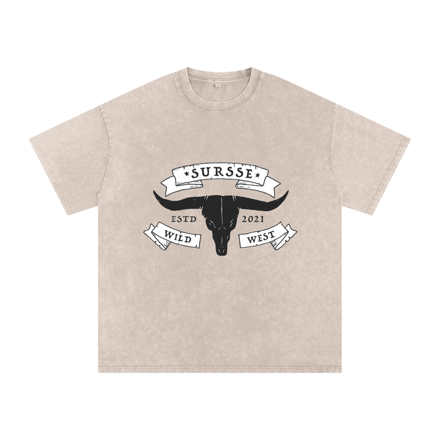 Snow Washed Oversized Cotton T-Shirt