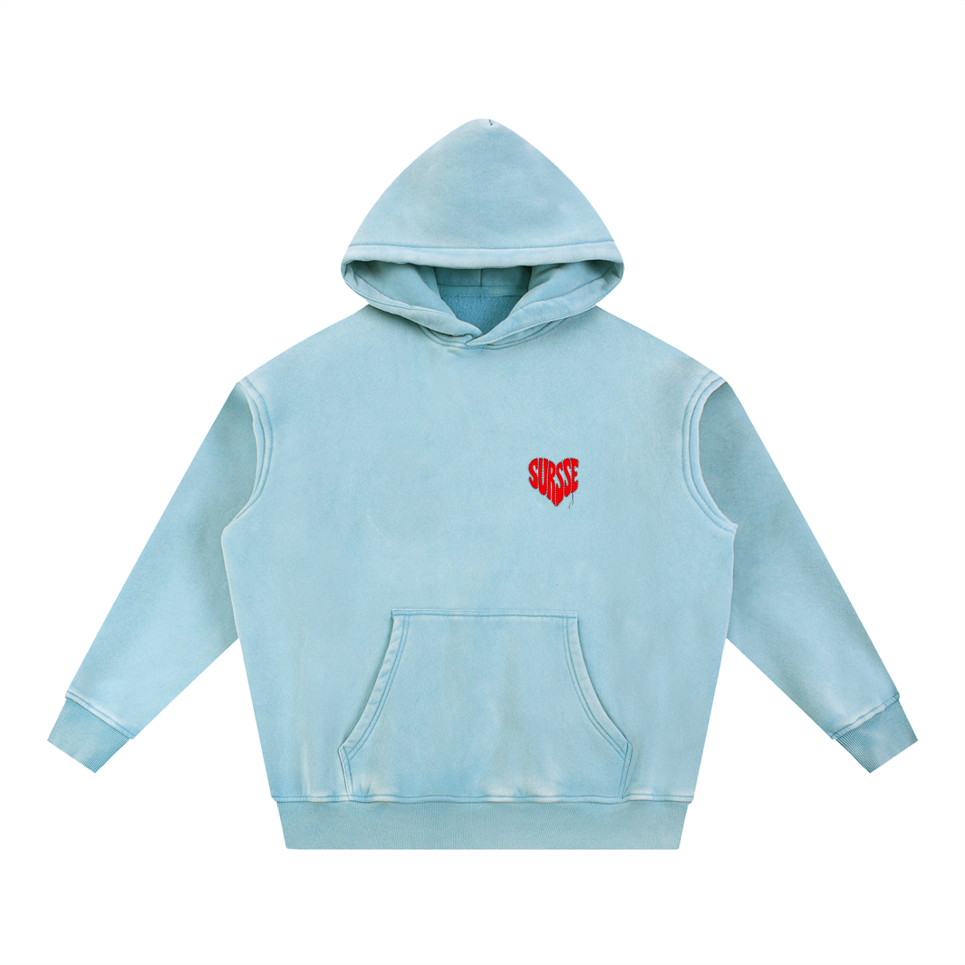 Snow Wash Fleece Oversize Hoodie