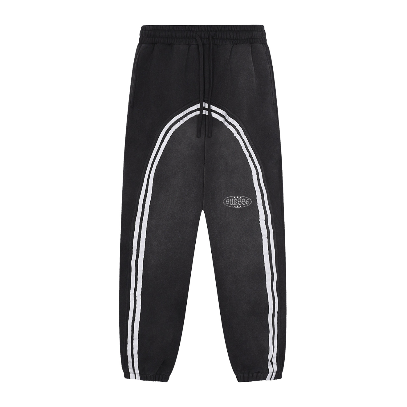Sun Fade Contrast Tape Fleece Jogged Sweatpants