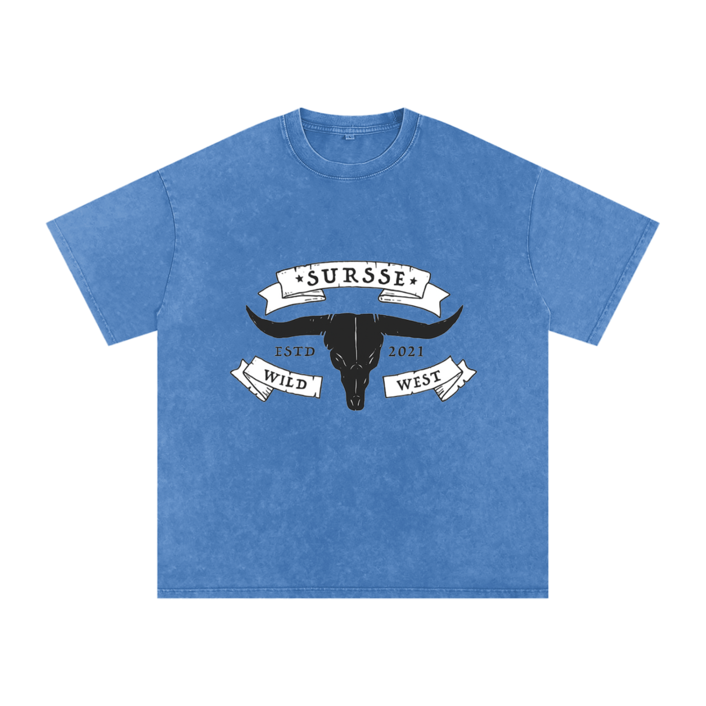 Snow Washed Oversized Cotton T-Shirt