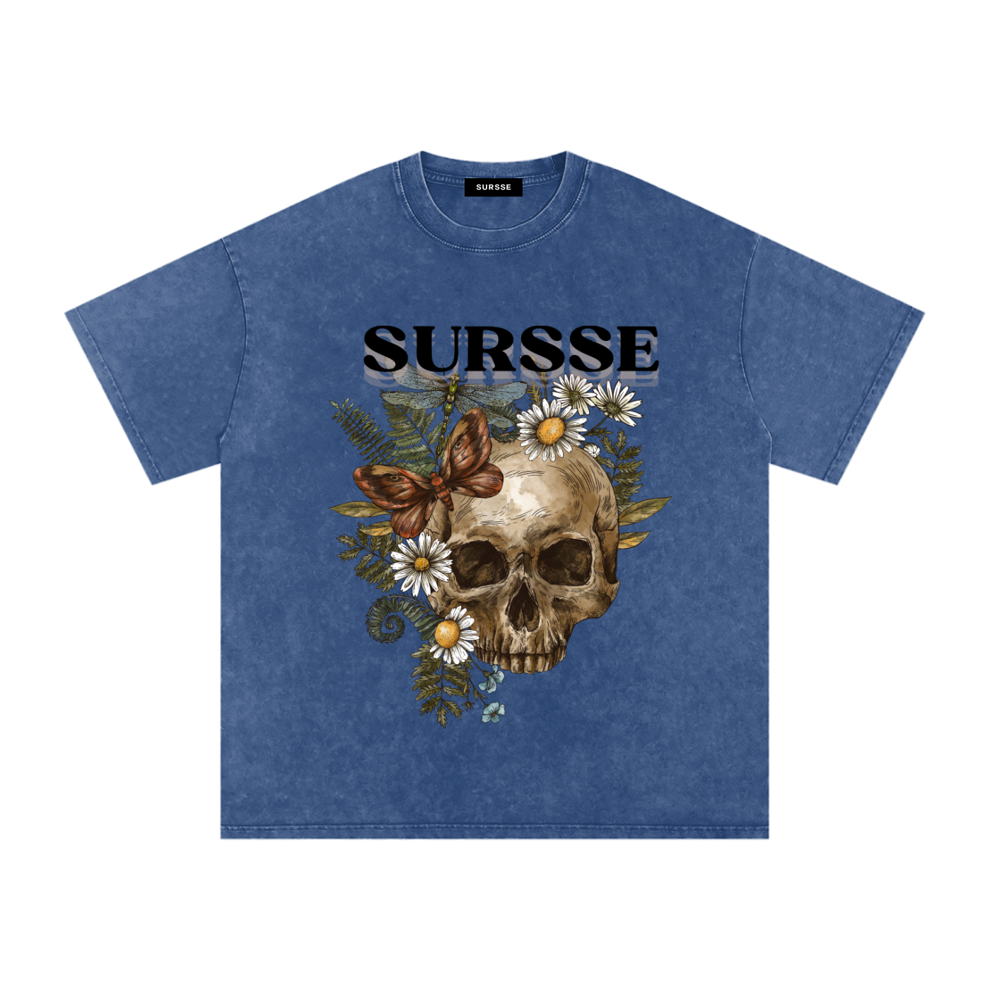 Snow Washed Oversized Cotton T-Shirt