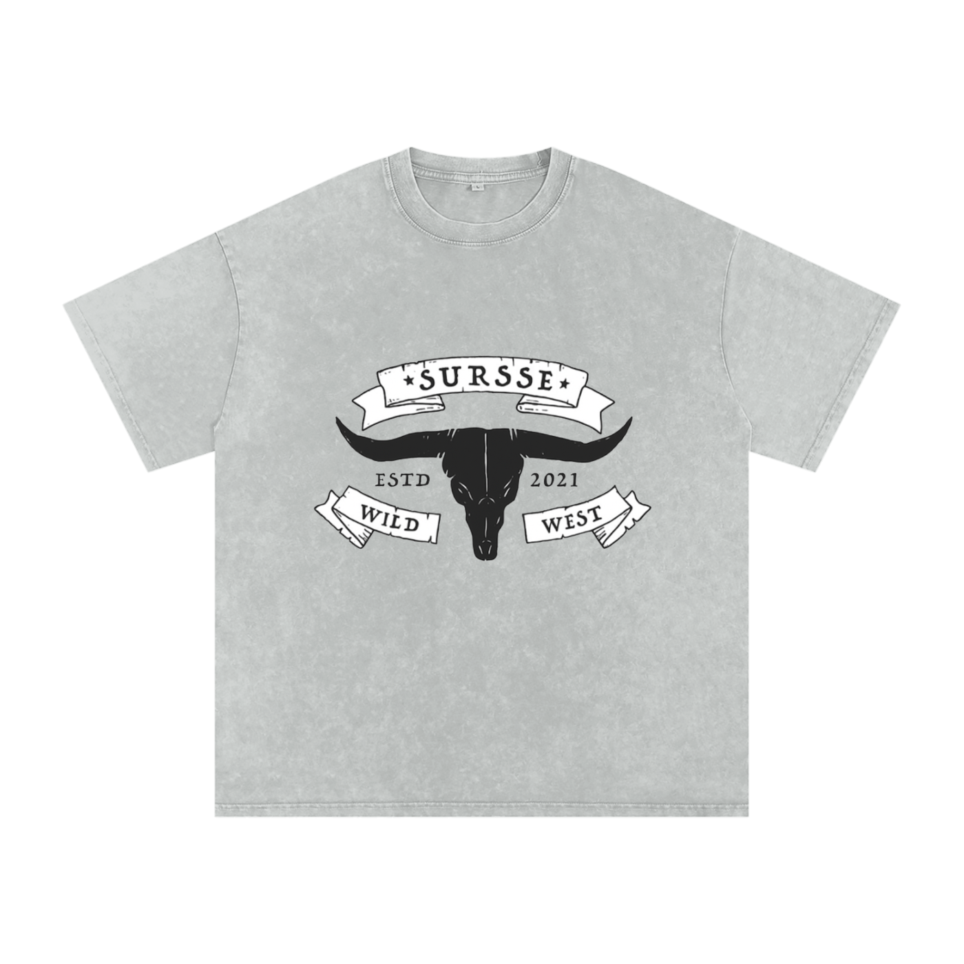 Snow Washed Oversized Cotton T-Shirt