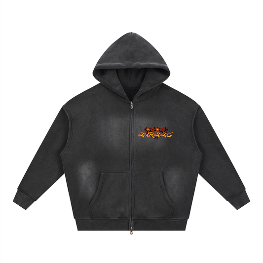 Sursse Zipper Boxy Fleece Hoodie
