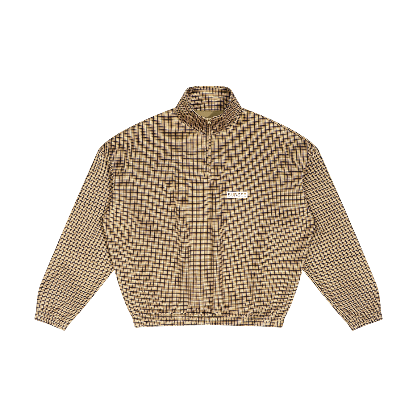 Sursse Unisex Plaid Quarter-Zip Sweatshirt