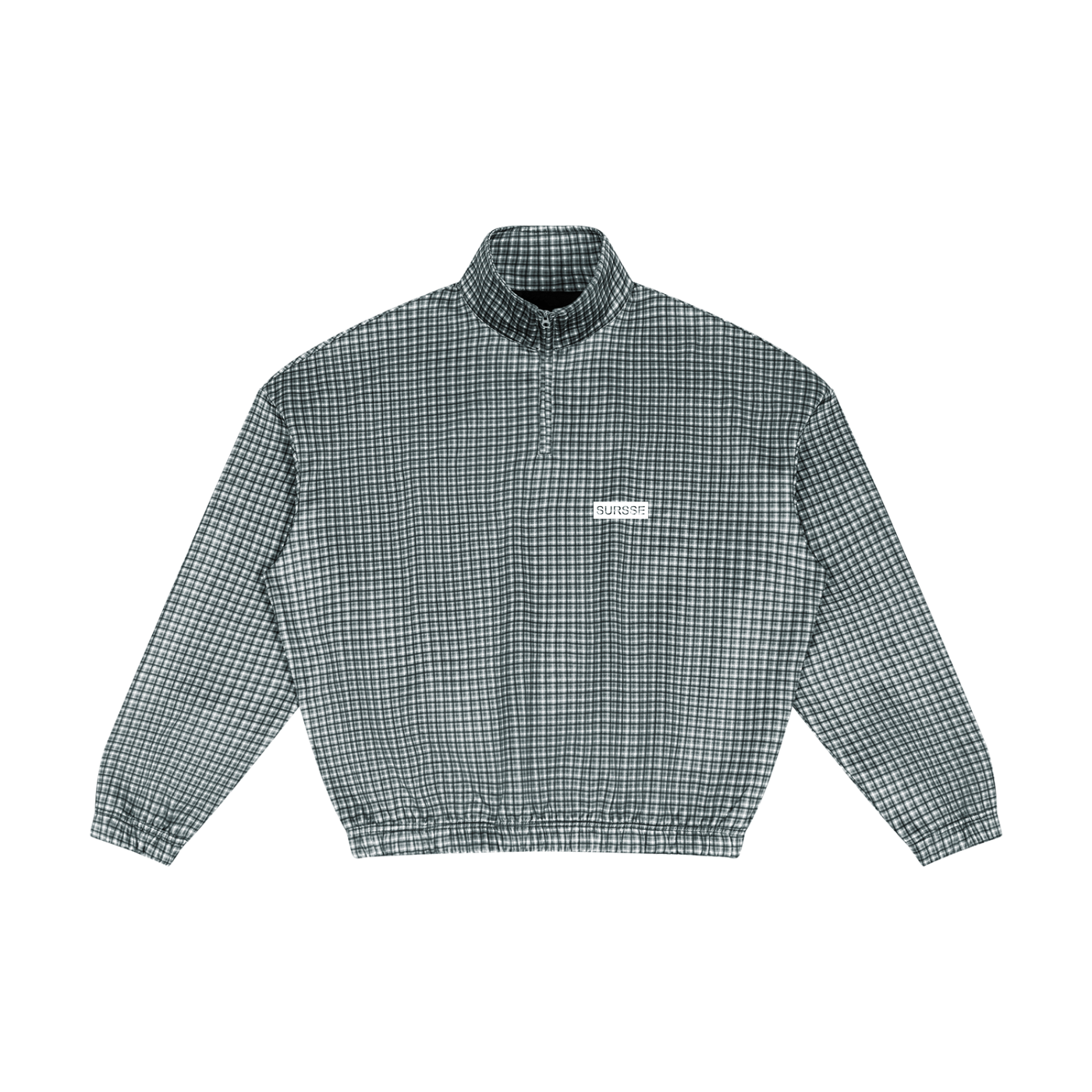 Sursse Unisex Plaid Quarter-Zip Sweatshirt