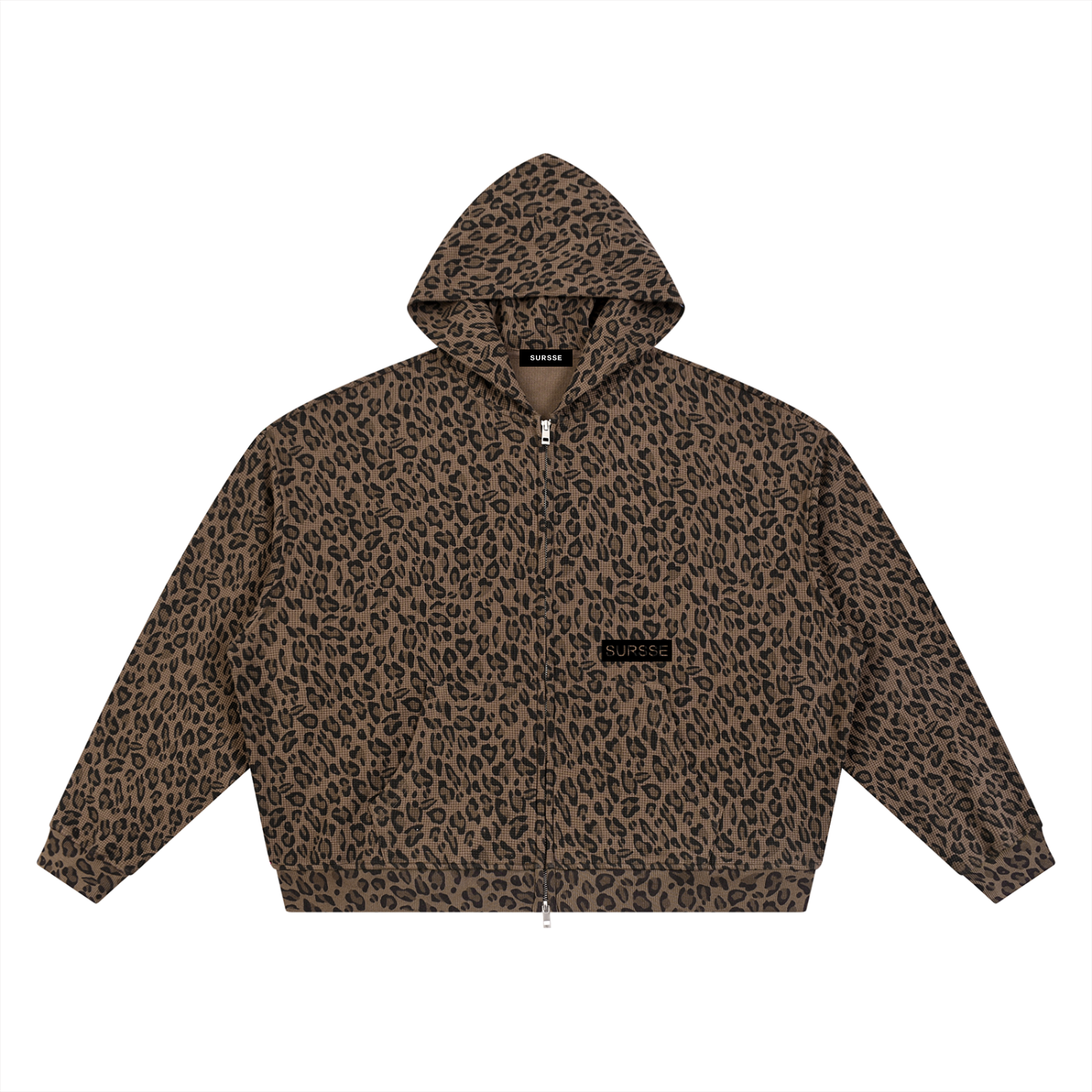 Sursse Print Waffle Full Zip Hoodie