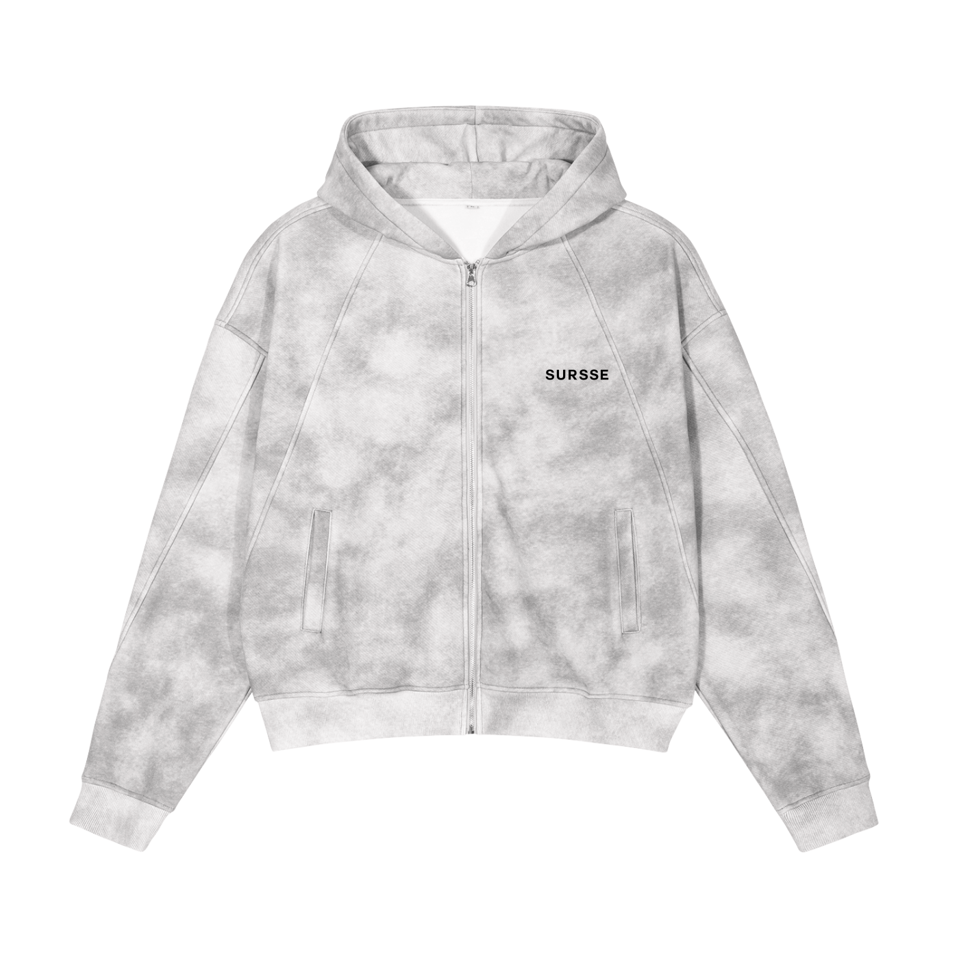 Grime Washed Boxy Zip-Up
