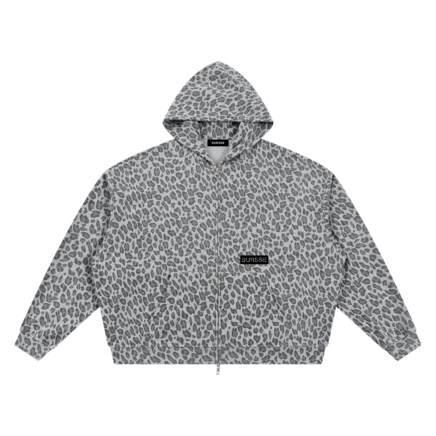 Sursse Print Waffle Full Zip Hoodie