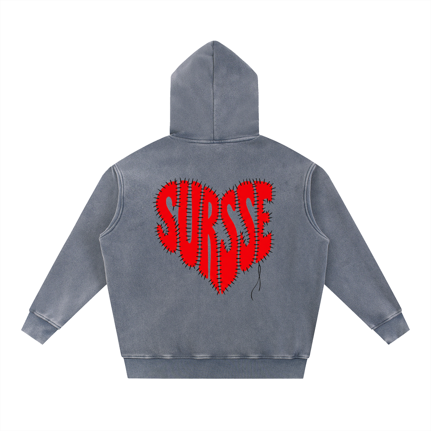 Snow Wash Fleece Oversize Hoodie