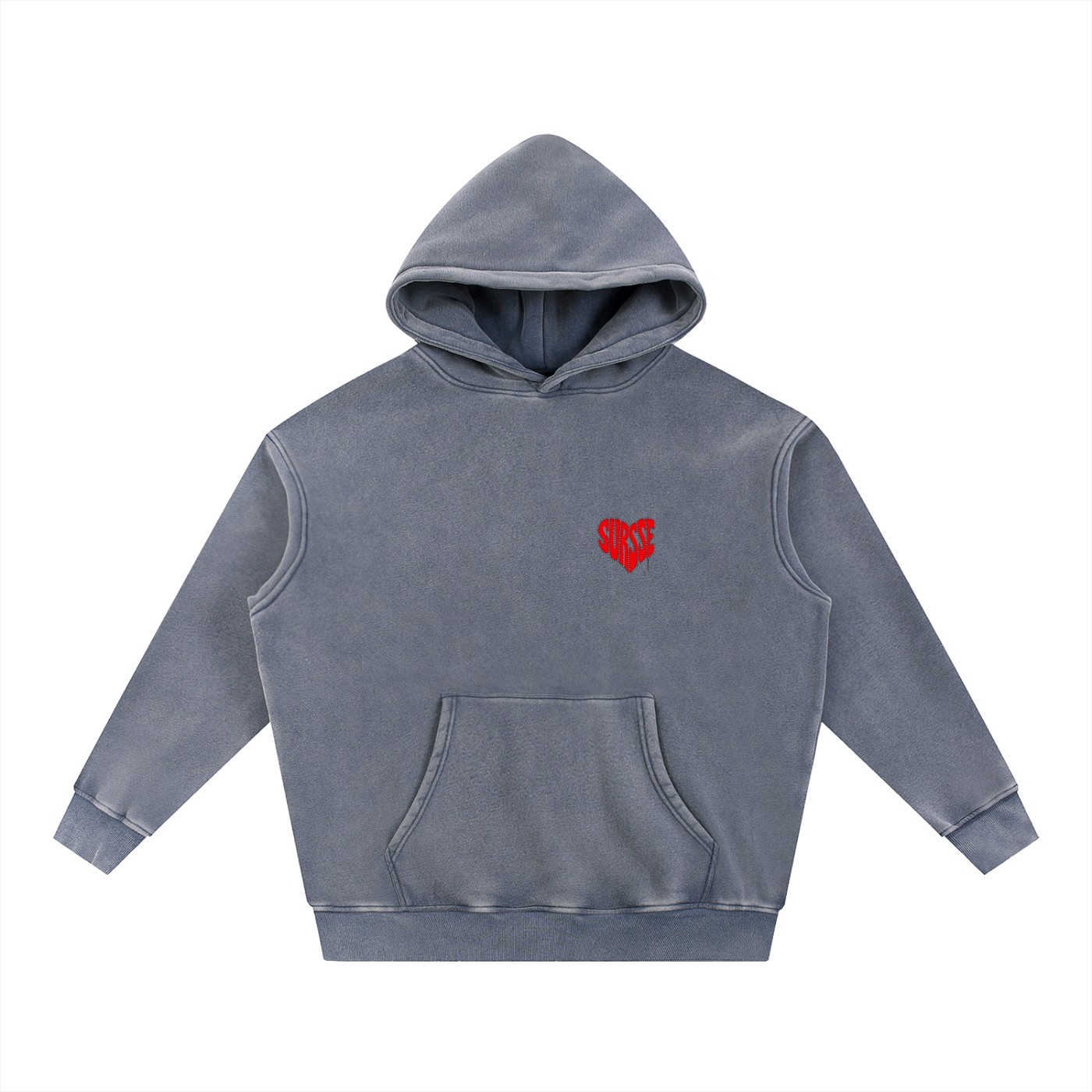 Snow Wash Fleece Oversize Hoodie
