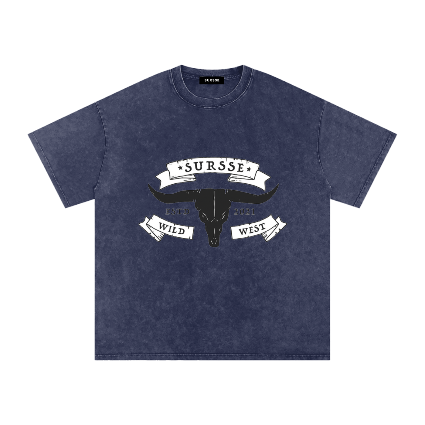 Snow Washed Oversized Cotton T-Shirt