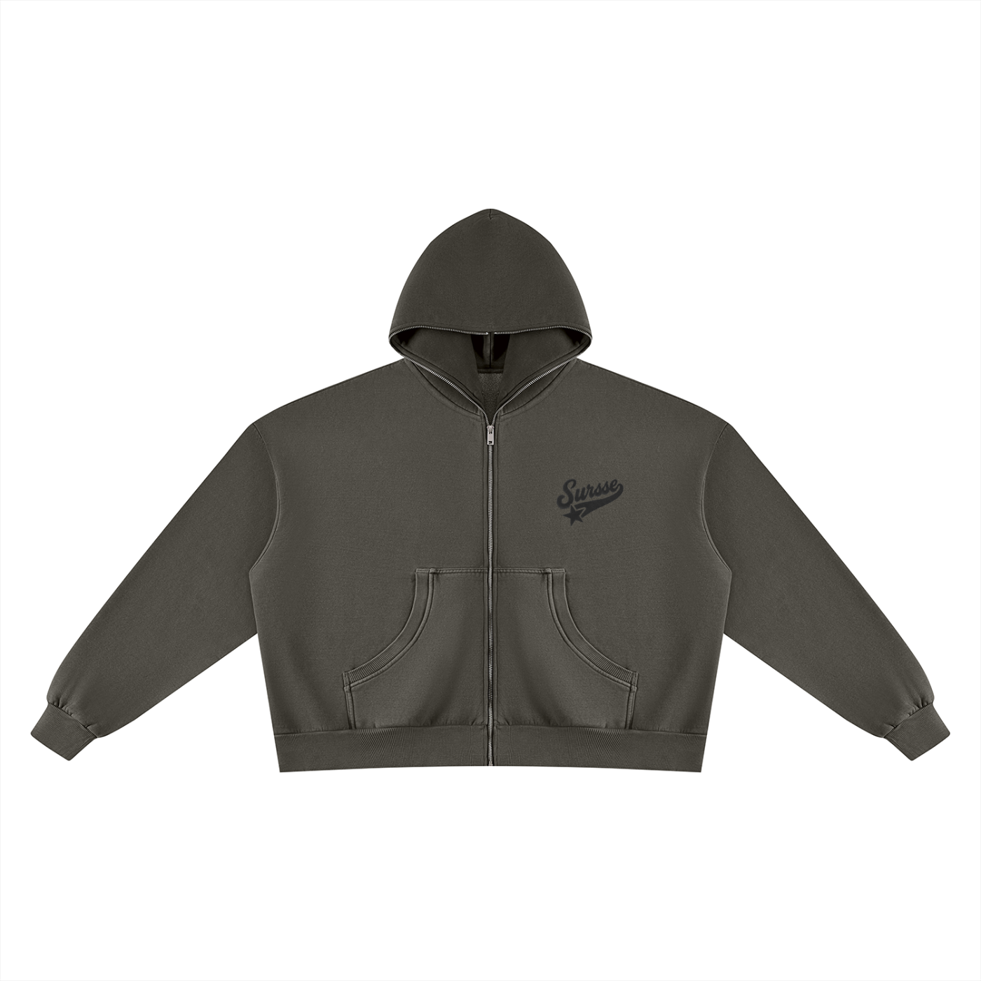 Sursse Raw Wash Fleece Boxy Hoodie