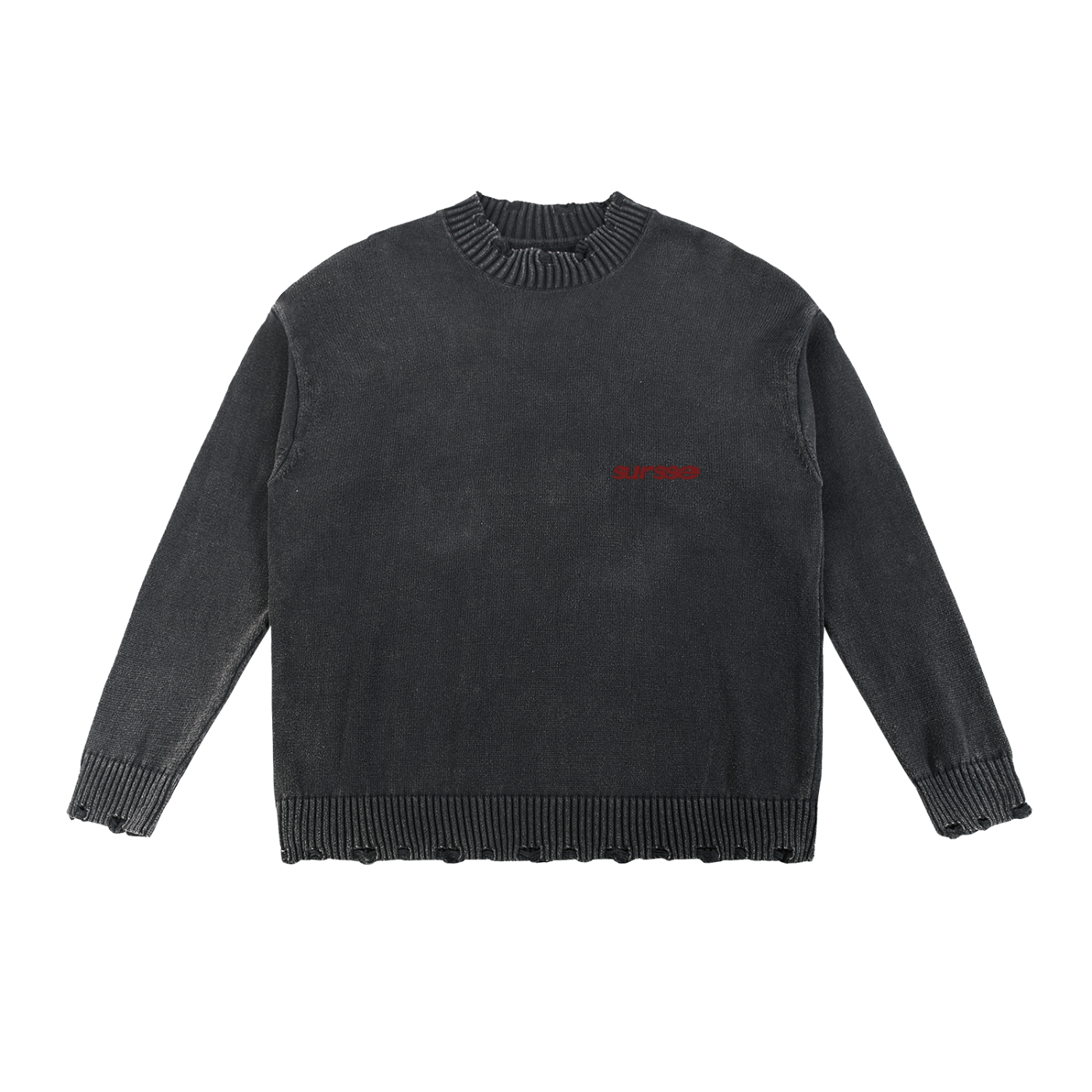 Sursse Vintage Washed Hand-Frayed Sweater