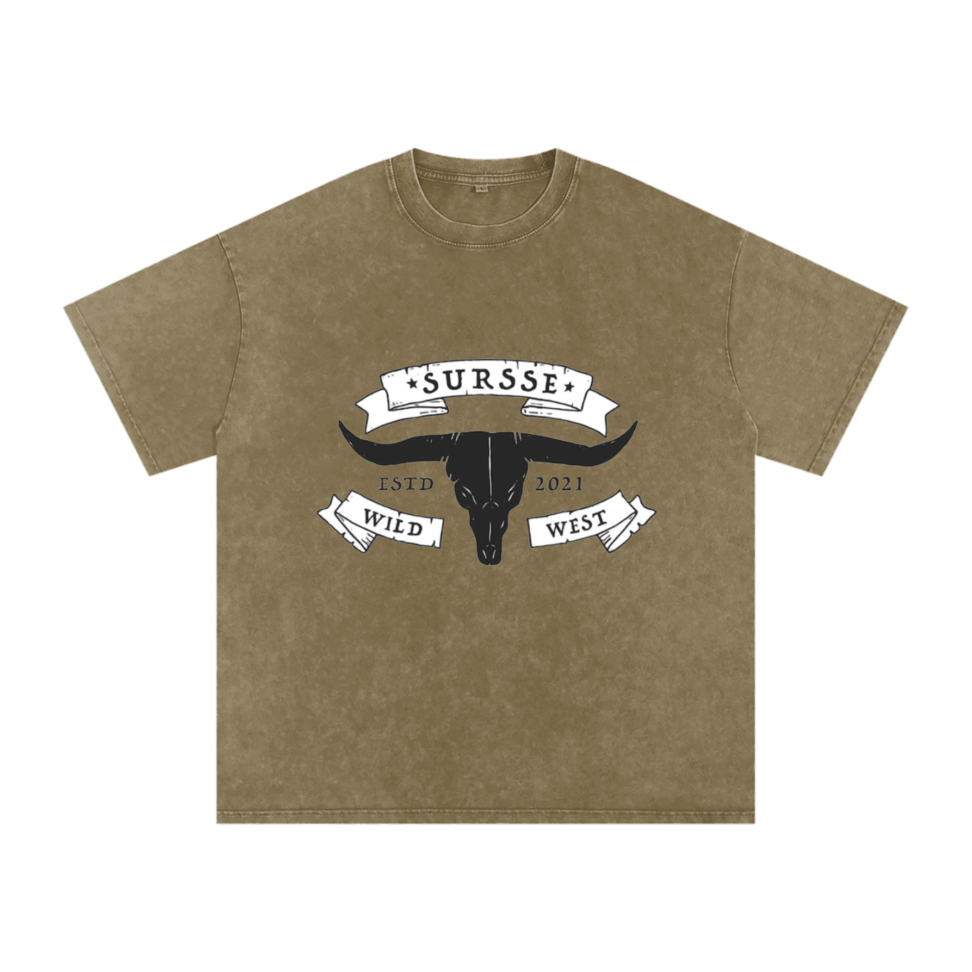 Snow Washed Oversized Cotton T-Shirt