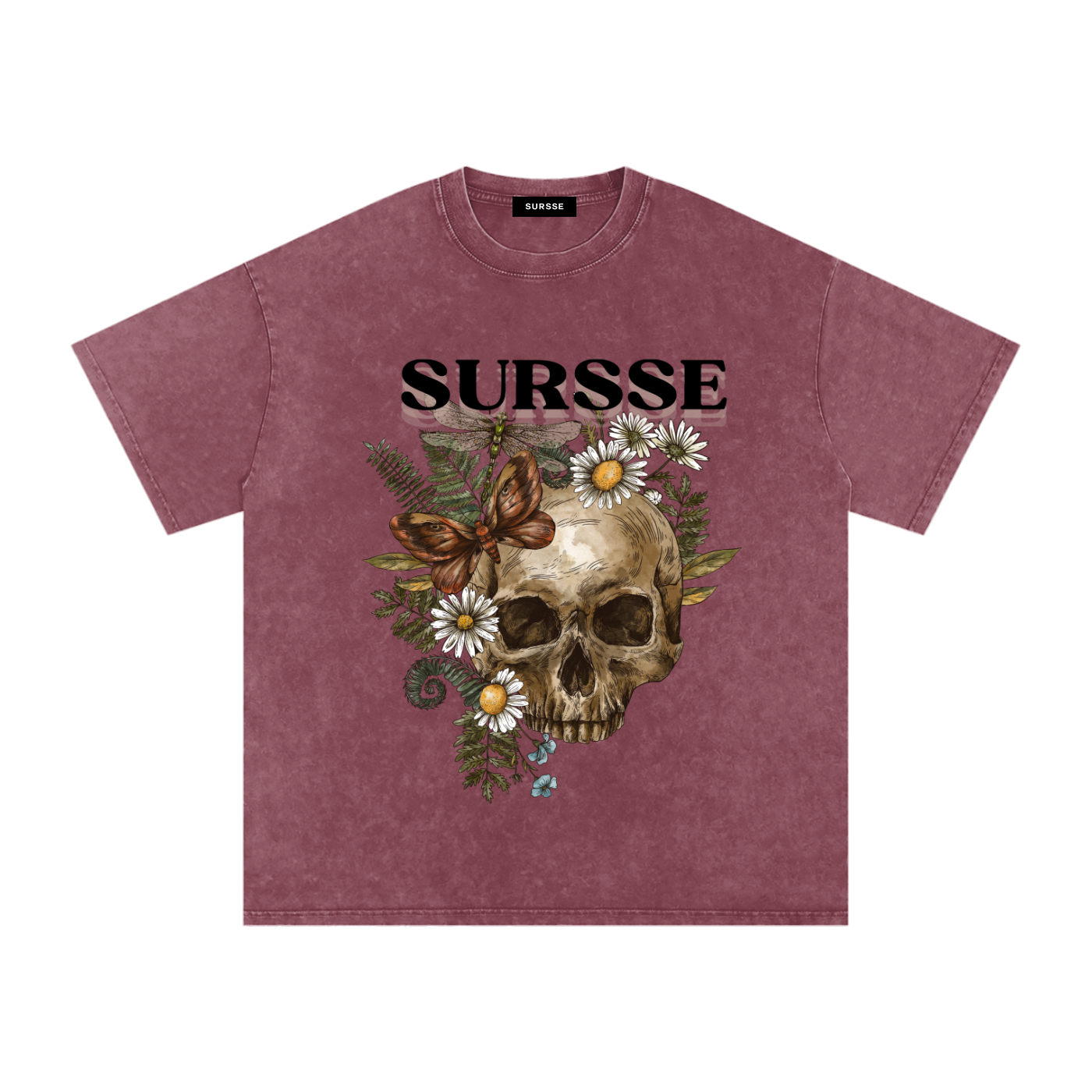 Snow Washed Oversized Cotton T-Shirt