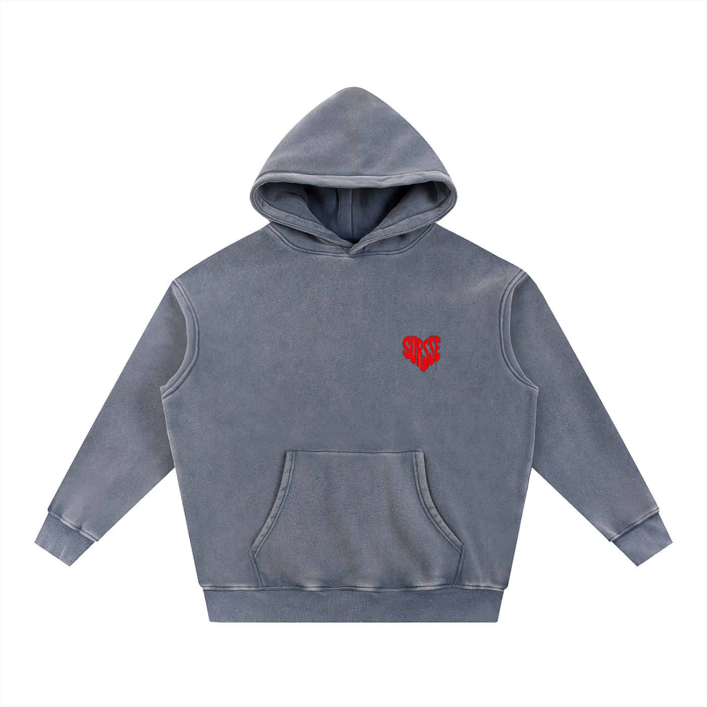 Snow Wash Fleece Oversize Hoodie